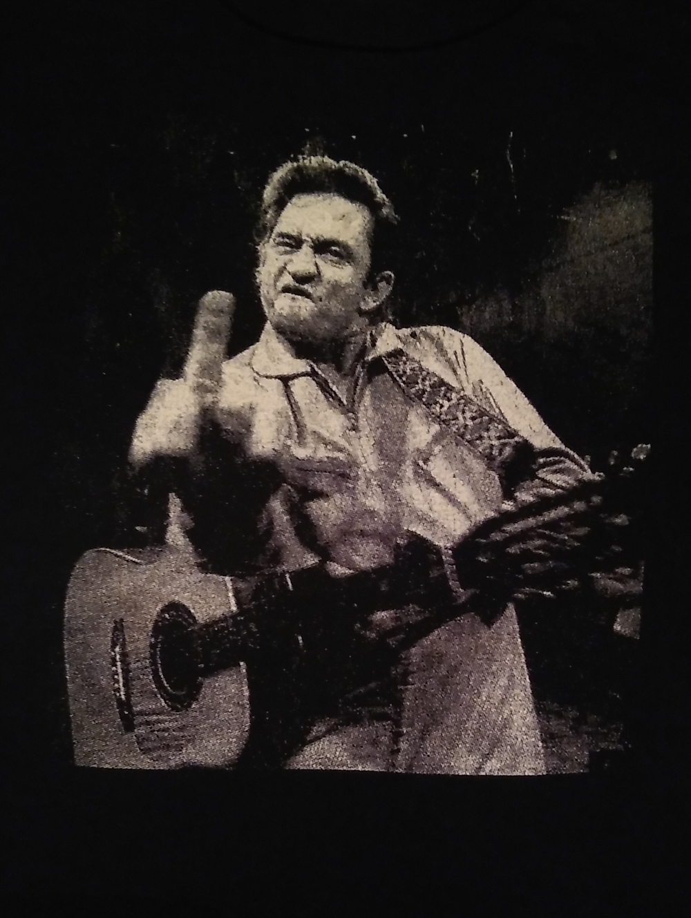 Johnny Cash Black Short Sleeve Graphic Tee